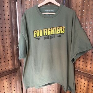Foo Fighters Everything or Nothing At All 2024 Tour Shirt 3XL Olive Official